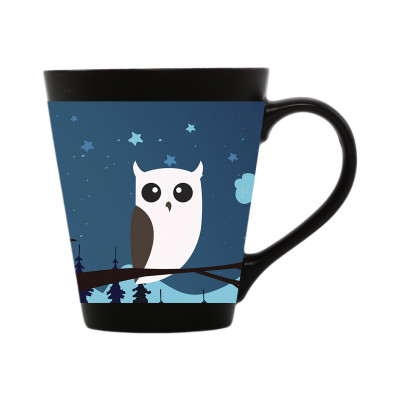 Black Conical Colour Changing Mug